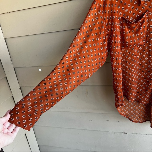 Free People Oversized Sheer Boho Button Down Shirt - Size Small - Picture 2 of 6